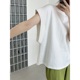 余单特价 直角肩无袖 t恤女短袖 奥特莱斯 宽松别致蝙蝠袖 纯棉上衣