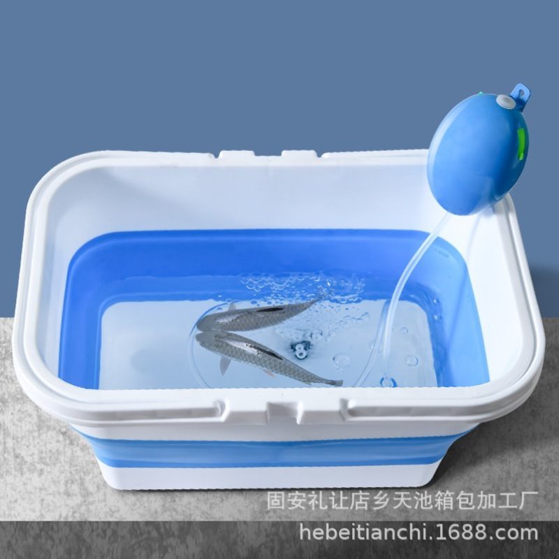 可折叠装桶塑料专用多功能带盖增氧泵桶活鱼钓鱼新款水桶野钓鱼箱