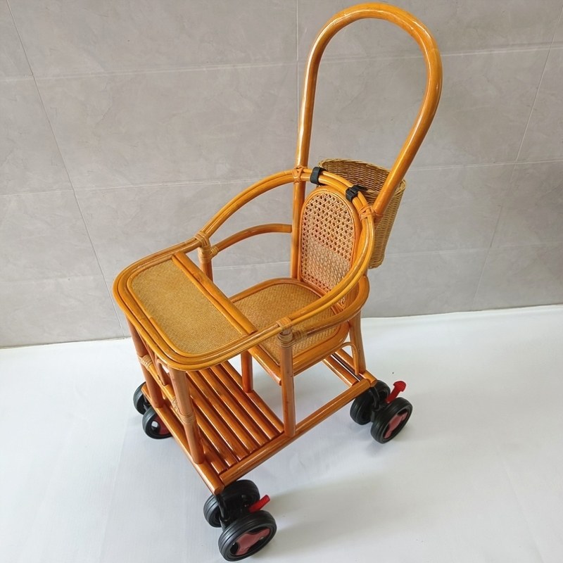 儿童藤编手推车小孩竹藤竹子宝宝透气坐式夏季推车婴儿藤椅小推车,婴童用品,四轮推车,淘宝优惠券,粉丝福利购,淘宝优惠卷