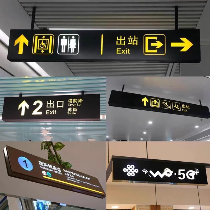 双面吊牌灯箱地下车库指示牌发光吊牌灯箱小区地下停车场出入口牌