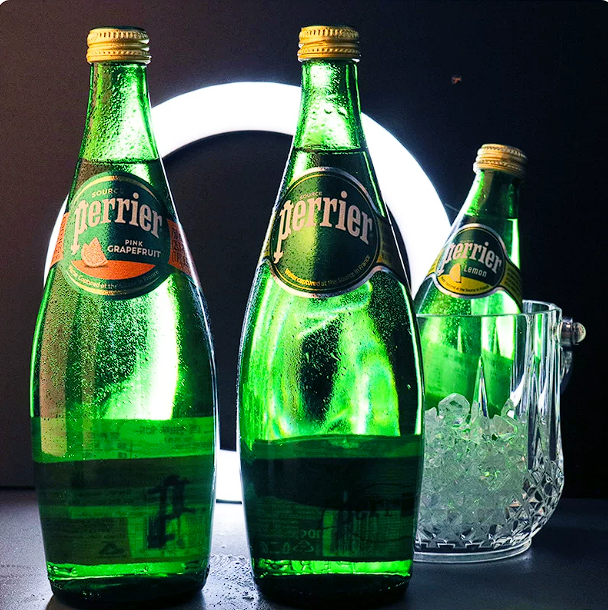 Perrier进口巴黎水750ml法国整箱矿泉水气泡水玻璃瓶装*12瓶 原味