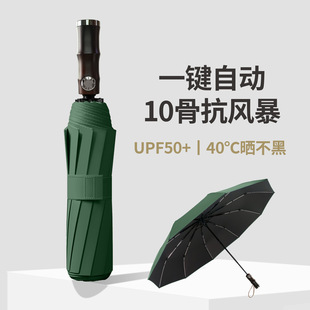 定制广告伞定做Logo自动雨伞黑胶防晒太阳伞加大加厚固10骨高颜值