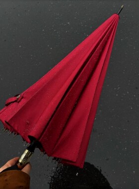 红色雨伞结婚新娘伞长柄自动加大加厚加固男女生高颜值大号双人伞