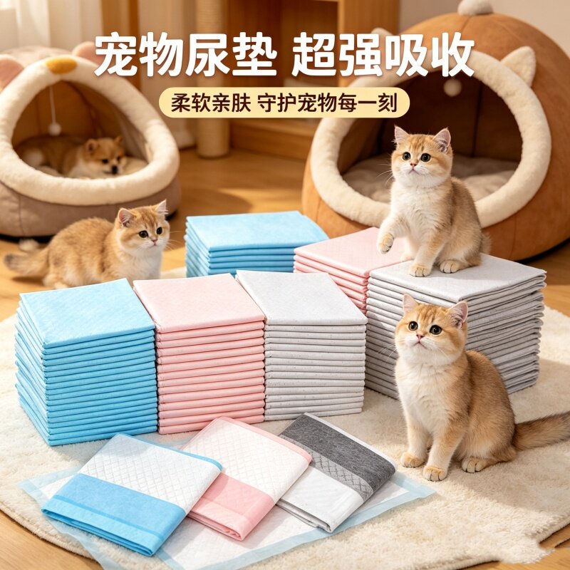 宠物尿垫尿片狗狗隔尿垫加厚竹炭吸水除臭一次性尿布批发现货包邮