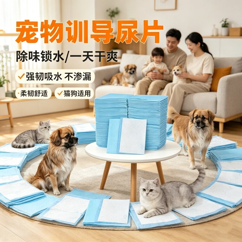 宠物狗尿垫加厚防漏锁水不湿一次性吸水除臭尿不湿尿布隔脏大码型