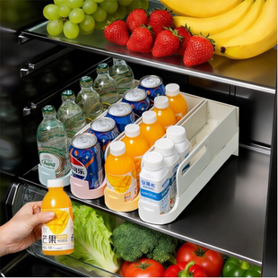 易拉罐汽水收纳架冰箱置物架饮料存放架罐装啤酒收纳盒