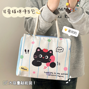 饭盒袋学生上班族保温袋便当袋收纳便当包袋子女生可爱手提袋饭袋