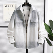 牛仔上衣衬衫 纯棉工装 男士 2026春季 外套青少年 休闲风牛仔衬衫 工装