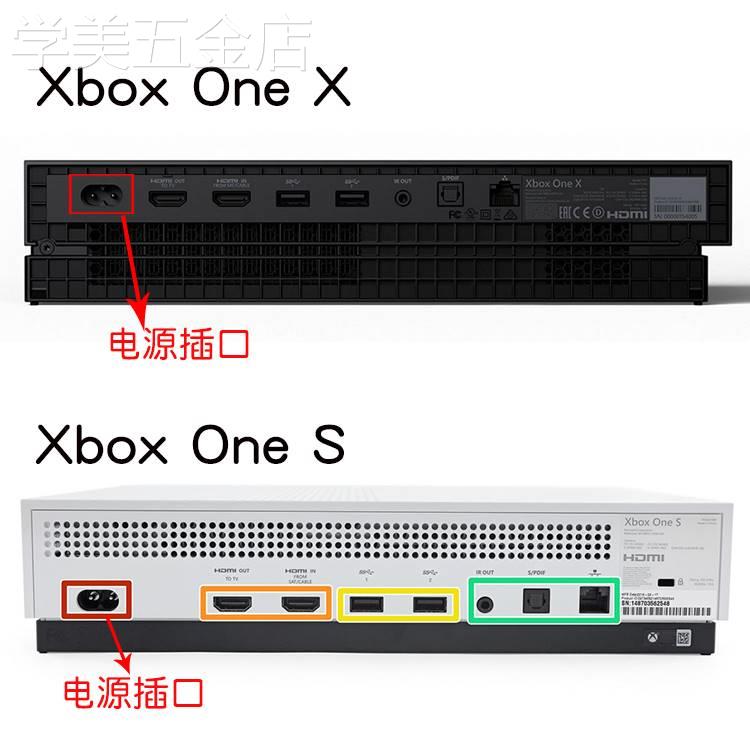 适用XboxOneX/天蝎座XboxOneSlim通用S版电源线8字国标1.8米