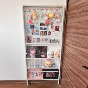 门后置物架痛柜8cm宽吧唧展示架钢制极窄书架家用夹缝鞋架收纳架