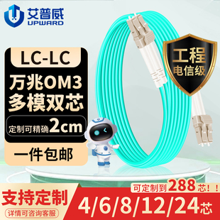 万兆OM3 长度可定制 双工光缆尾纤 多模双芯 艾普威 多模光纤跳线 UPC 电信级光纤线 尾纤跳线 125μm