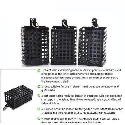 1/2PCS Fishing Nest Beater Iron Bait Cage Feeder Bait