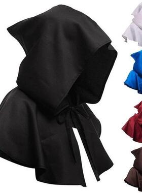 Medieval hat Halloween witches hooded cape cosplay 万圣节cos