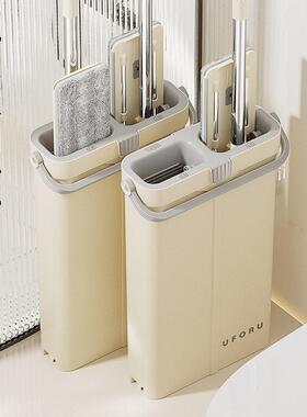 Flat Squeeze Mop with Bucket Hand Free Wringing Floor Cleani