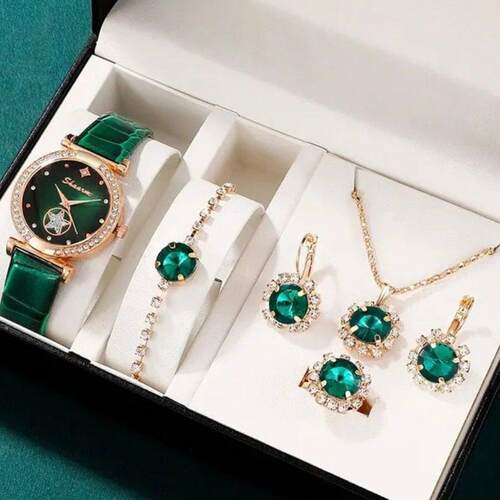 Women's watch bracelet necklace set女士手表手链项链套装