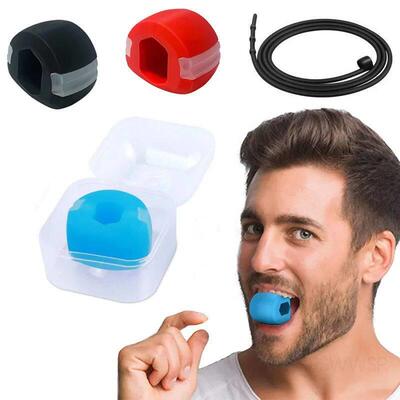 Jaw Exerciser Fitness Face Masseter Double Chin Remover Sili