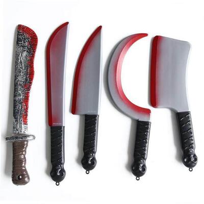 Halloween plastic knife ghost Festival decoration props万圣