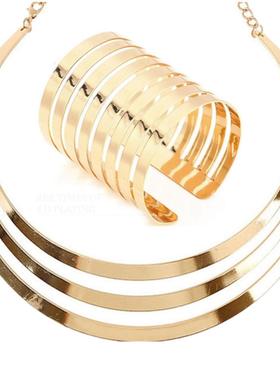 Metal punk choker necklace women bracelet cos panty金项圈