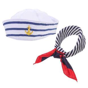 Sailor Hat Set Yacht Outfit Captain Costume Ocean Cosplay