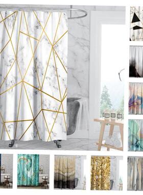 Modern Art Style Marble Luxury Shower Curtain Waterproof Hom