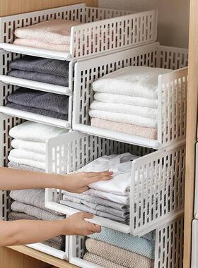 wardrobe layered partition storage box drawer large cabinet1