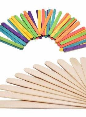 50 PCS Natural Wood Popsicle Sticks Wooden Popsicle Stick Ho