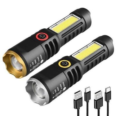Waterproof Torch Light Telescopic Zoom XPE COB LED Camping