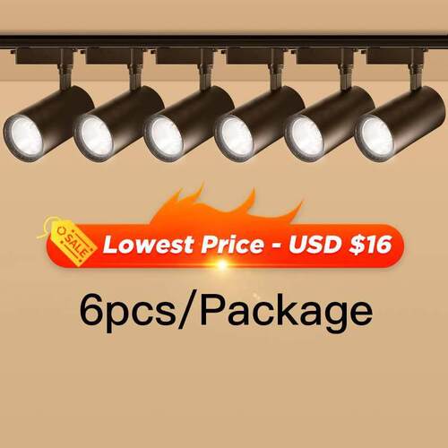 One Set Led Track Light 220v COB Ceiling Spot Light Wall Lam