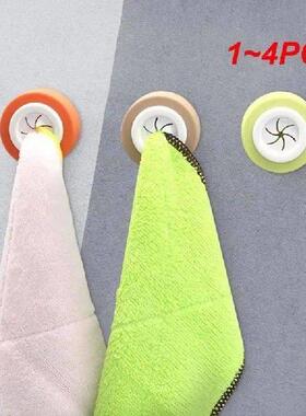 1~4PCS Towel Plug Holder Wall Mounted Kitchen Accessories