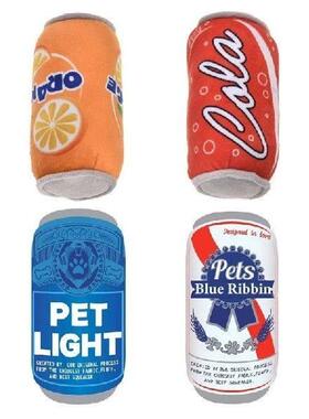 Dog Toy Squeak Tug-of-war Interactive Training Toy Soda-Can