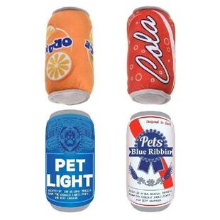 Tug Soda Toy Can Training Squeak Interactive Dog war