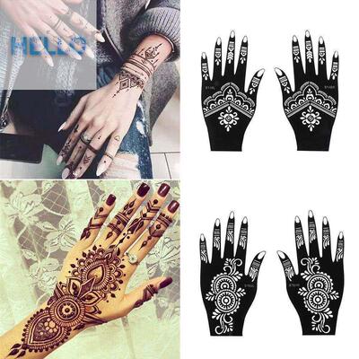 Fashion Henna Tattoo Stencil Temporary Hand Tattoos DIY Body