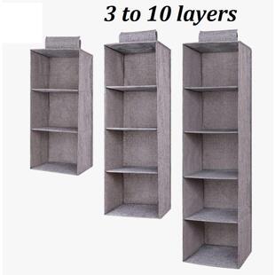 hanging clothes bags organizer cabinet storage layers