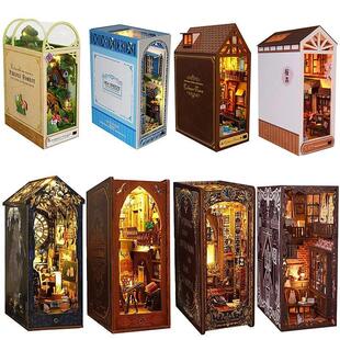 DIY Book Nook Kit Miniature Doll House With LED Light 3D Puz