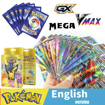 English Language Version Pokemon Cards 50-300Pcs Pokemon Car