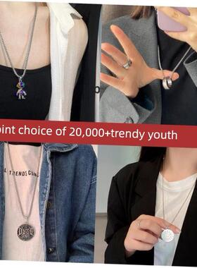 men necklace stainless steel Necklace Women Men Simple Long1