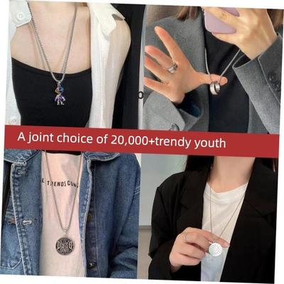 men necklace stainless steel Necklace Women Men Simple Long1