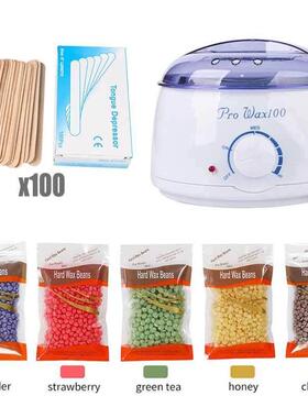 Hot Wax Warmer Heater Machine Hair Removal Beans Waxing Kit