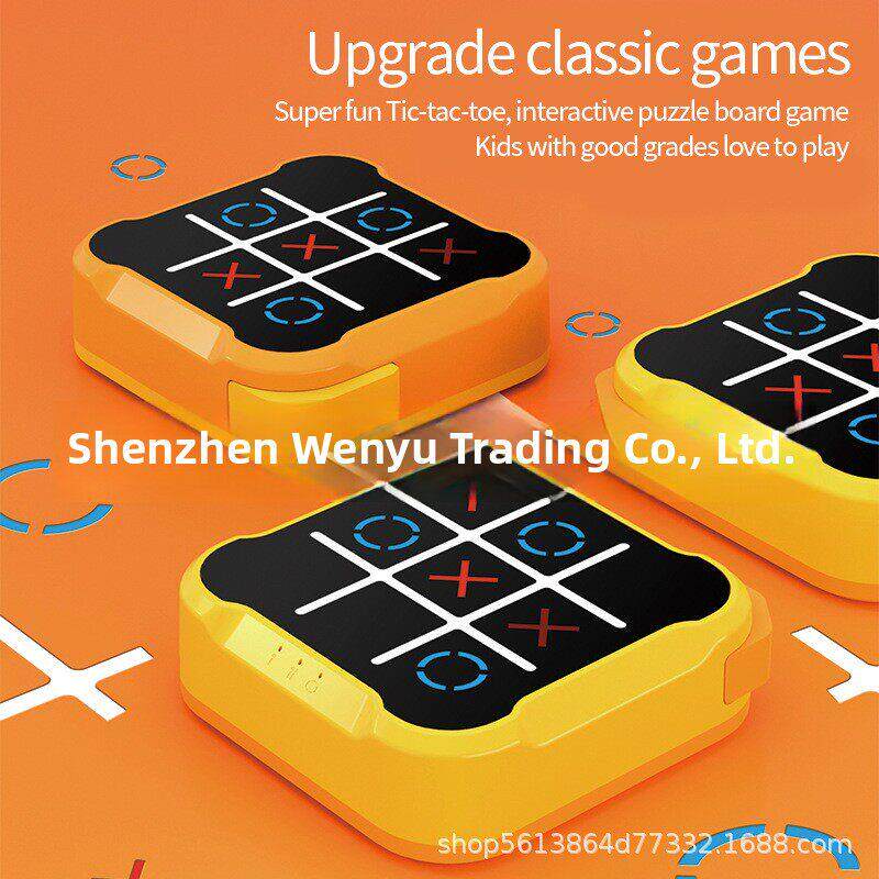 一字棋游戏板创意拼图便携式儿童Fam