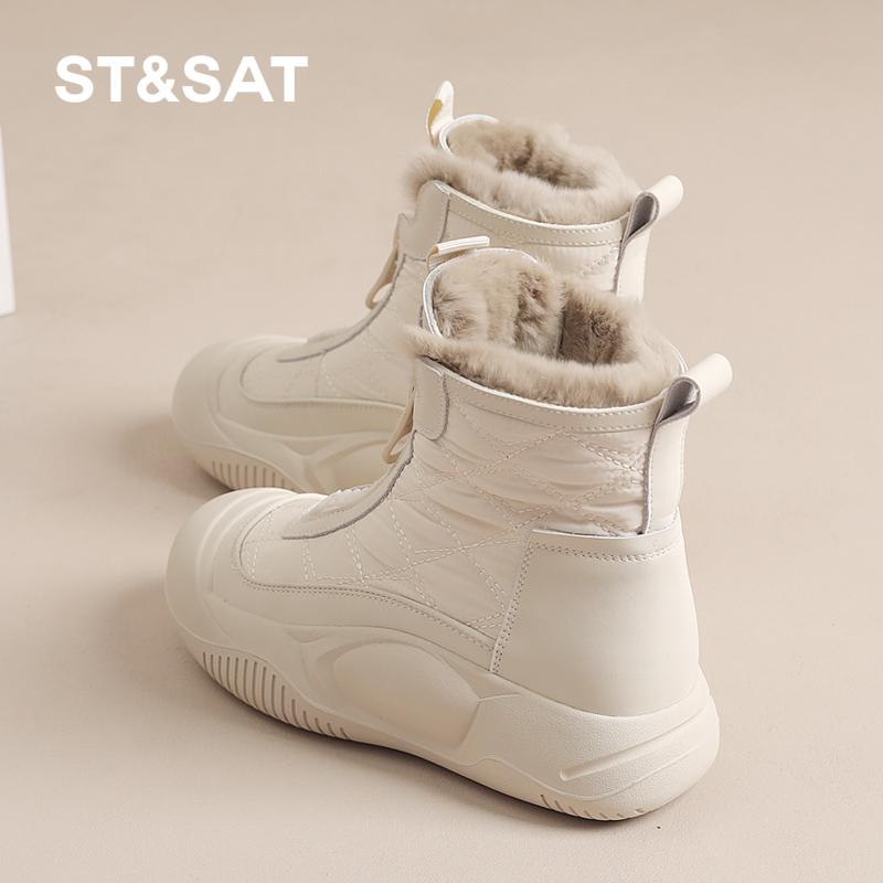 STSAT雪地靴冬季棉鞋防水靴子