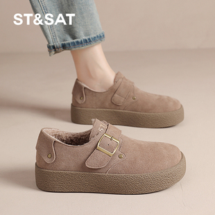 女款 新款 女鞋 冬款 星期六棉鞋 加绒加厚保暖全包勃肯鞋 女冬2024冬季