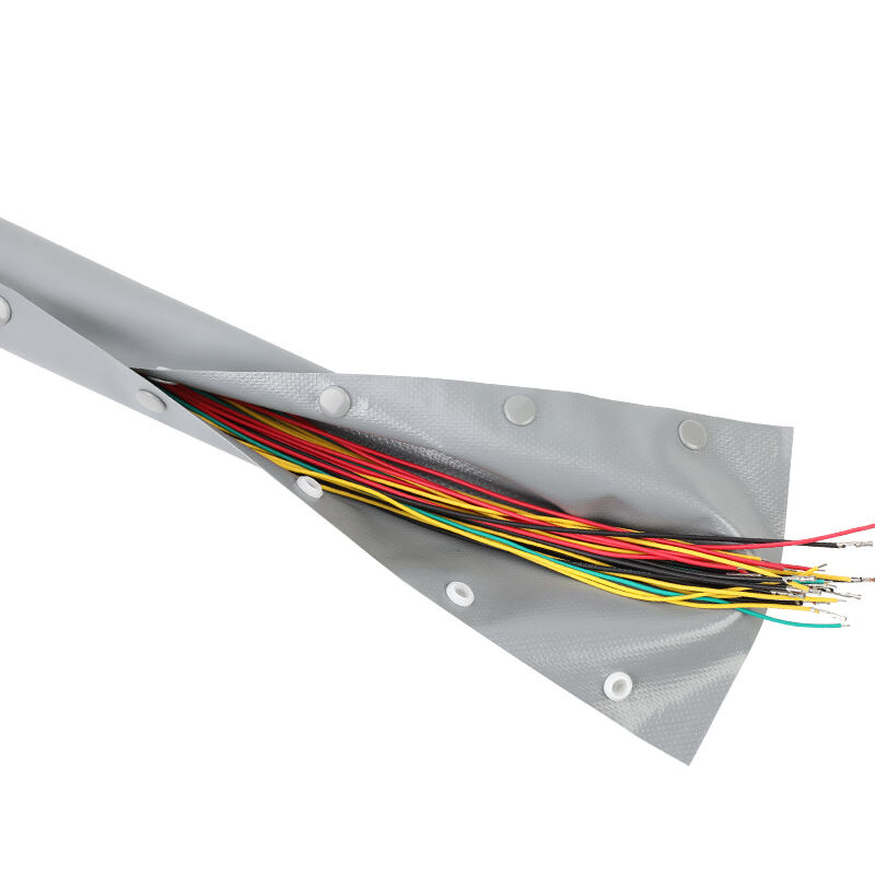 扣式结束带电线保护套包线套裹布电缆包线管保护套布一卷红色|