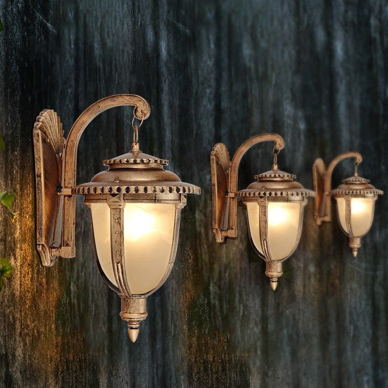 led欧式户外壁灯室外门口防水庭院阳台灯过道仿古围墙挂钓鱼壁灯
