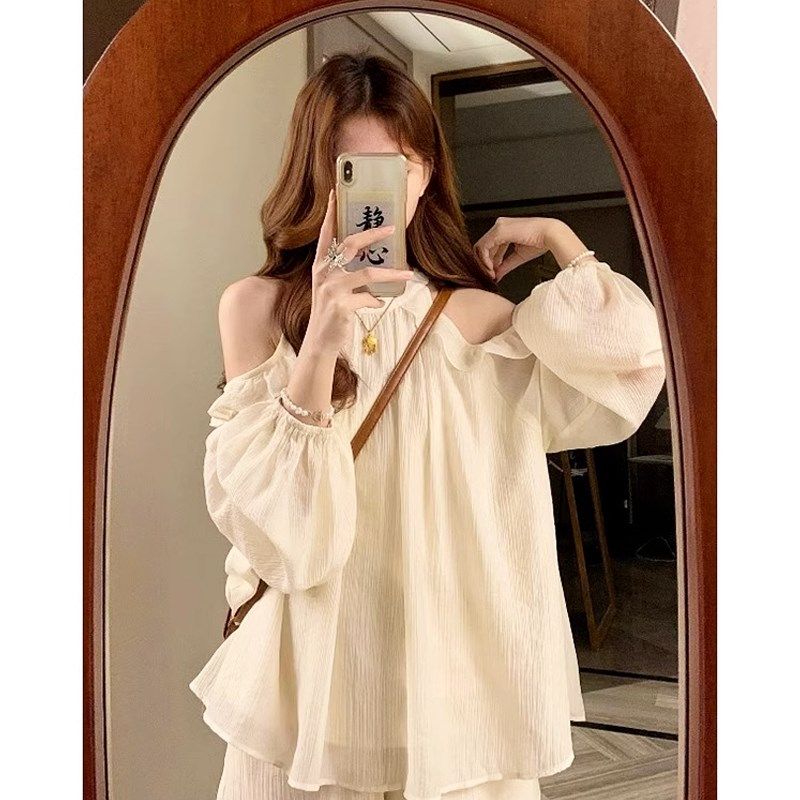 孕妇套装夏春秋季新款2025年法式杏色宽松挂脖上衣+宽松三分短裤,孕妇装/孕产妇用品/营养,套装,淘宝优惠券,粉丝福利购,淘宝优惠卷