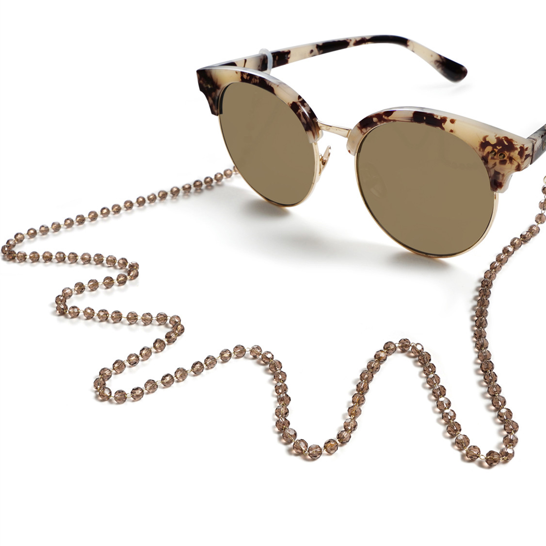 老花眼镜黑色眼镜链 时尚多功能防滑挂颈眼镜挂绳 网红款太阳眼镜