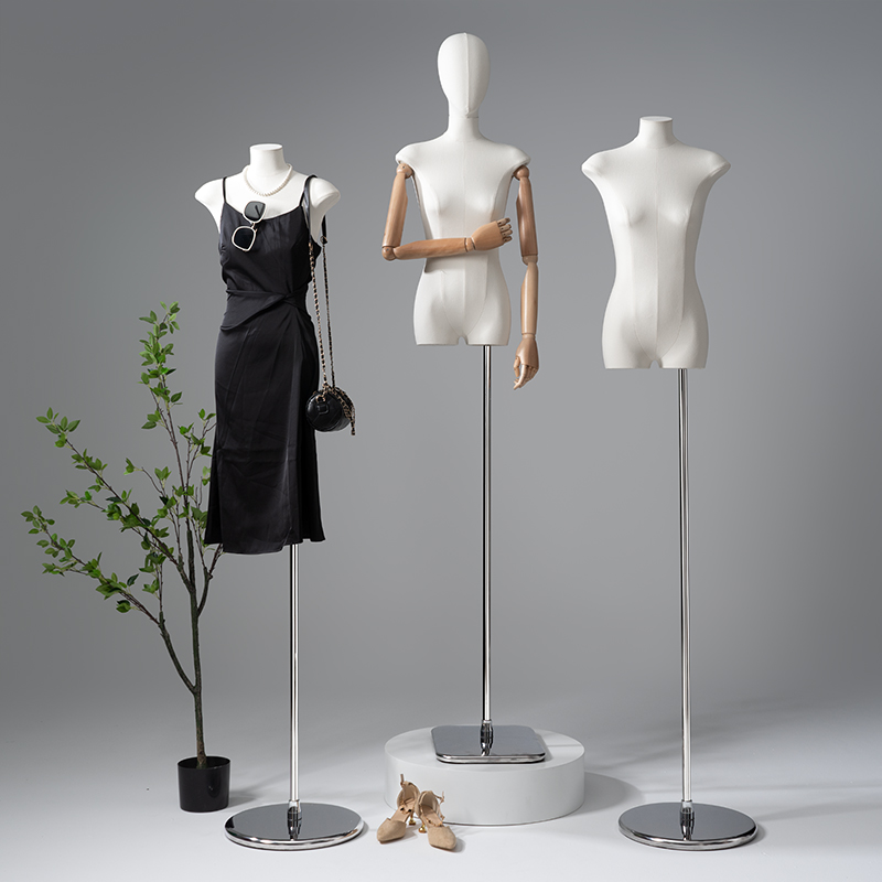 服装店韩版扁身平胸模特道具女半身女装橱窗人偶假人台全身展示架