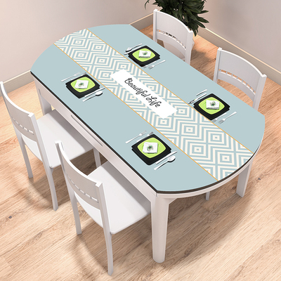 椭圆形桌a布防水防油防烫免洗现代简约风pvc餐桌垫茶几垫子防烫厚