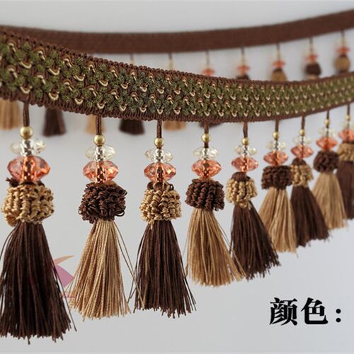 窗帘花边 欧式流苏吊球边 窗帘配件厂家