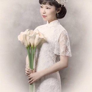 梦幻单色照相馆影楼摄影背影布民国风画意幕布绢艺术布挂拍MH 090