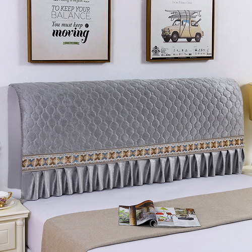 全包床头罩简约现代1.5米1.8米弹力床头套实木软包布艺床头防尘罩